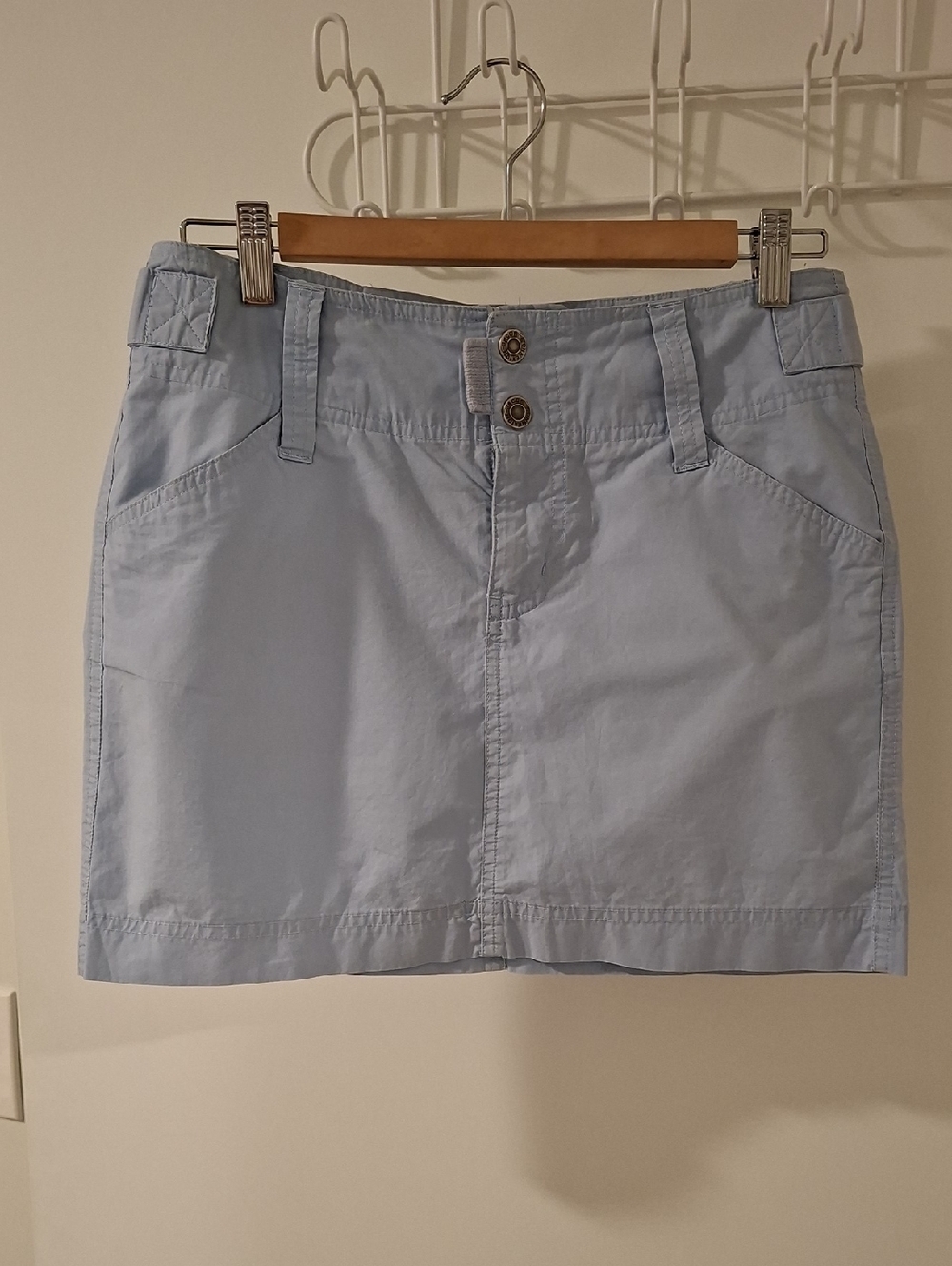 Vintage Jacob Y2K Baby/Powder Blue Cargo/Utility Cotton Mini Skirt (Size US 3/4)